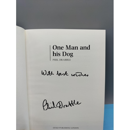 22 - David Attenborough Signed Book 'The Living Planet' plus Phil Drabble 'One Man and His Dog' with acco... 