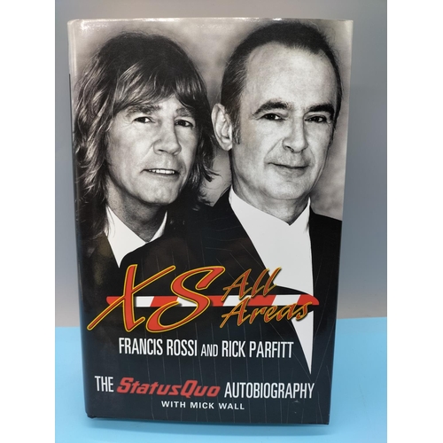 23 - Signed Musical Interest Related Books (3) to include 'XS All Areas' by Status Quo, 'Who's Crazee Now... 