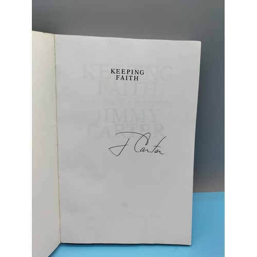 28 - Signed Copy of Jimmy Carter 'Keeping the Faith' with Accompanying Letters.