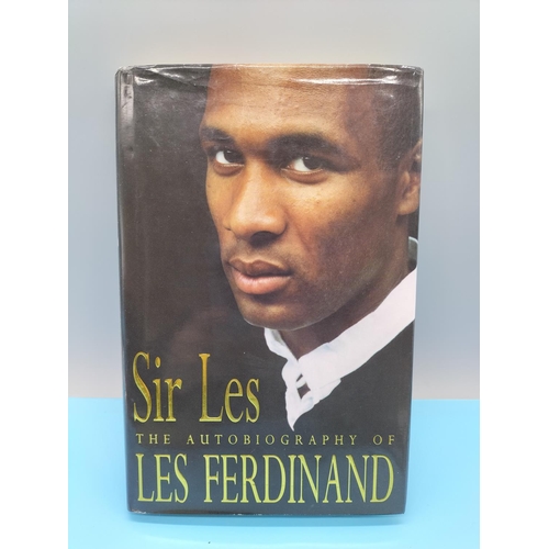 32 - Signed Football Related Autobiographies (3), David Ginola, Les Ferdinand and Pat Van Den Hauwe.