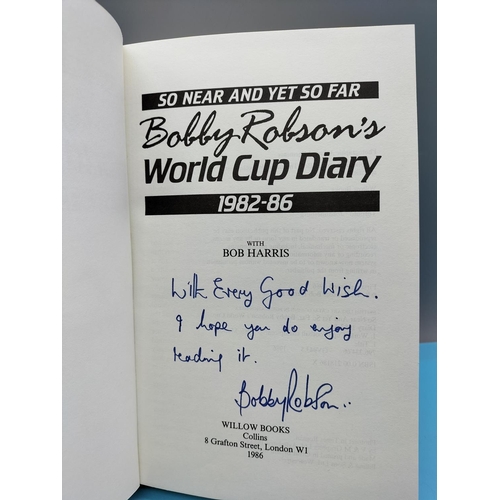 33 - Signed England Football Related Books (3), Glen Hoddle, Terry Venables and Bobby Robson.