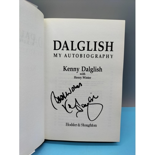 54 - Signed Football Related Autobiographies (3) - Kevin Keegan, Kenny Dalglish and John Barnes.