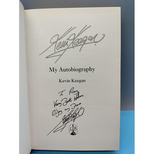 54 - Signed Football Related Autobiographies (3) - Kevin Keegan, Kenny Dalglish and John Barnes.