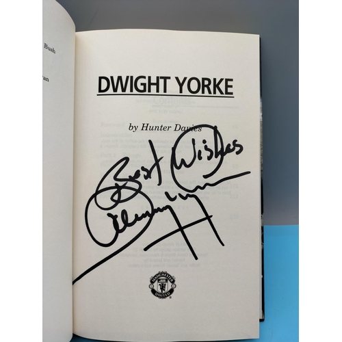 55 - Signed Manchester United Related Books (3) Alex Ferguson, Dwight Yorke and Norman Whiteside plus Sig... 