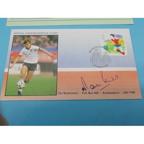 35A - Signed by Martin Peters 'Wembley 1988' First Day Cover. With Information Card.