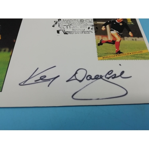 55A - Signed Mexico 1986 World Cup First Day Cover Tuvalu 'Scotland' signed by Kenny Dalglish.