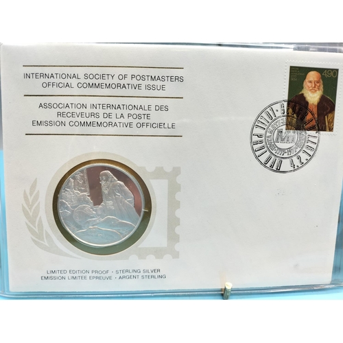 100 - 1977 International Society of Postmasters Official Commemorative Issue First Day Covers with Sterlin... 