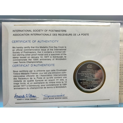 100 - 1977 International Society of Postmasters Official Commemorative Issue First Day Covers with Sterlin... 