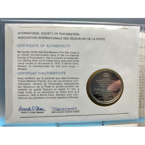 101 - 1976 International Society of Postmasters Official Commemorative Issue First Day Covers with Sterlin... 