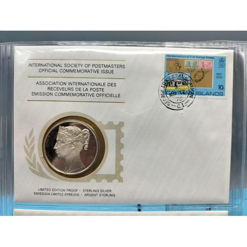 105 - 1976 International Society of Postmasters Official Commemorative Issue First Day Covers with Sterlin... 