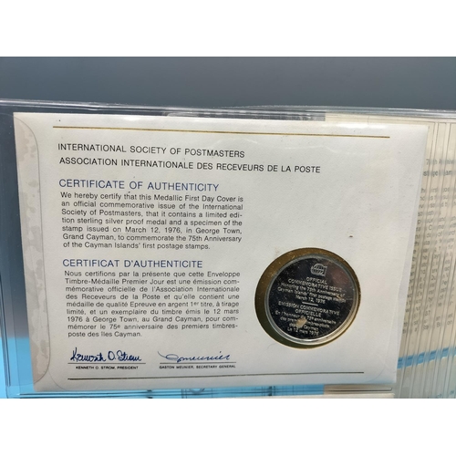 105 - 1976 International Society of Postmasters Official Commemorative Issue First Day Covers with Sterlin... 