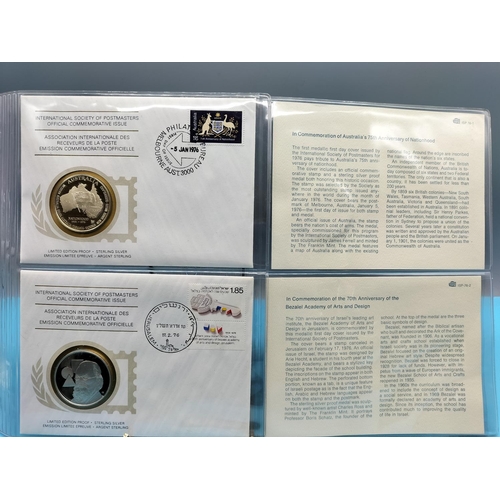106 - 1976 International Society of Postmasters Official Commemorative Issue First Day Covers with Sterlin... 