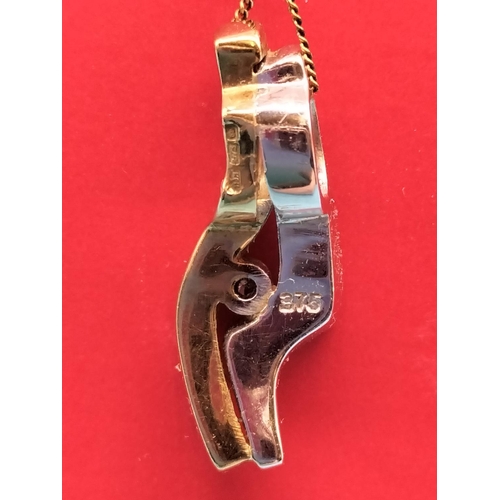 131 - 9ct Gold and Diamond Earrings and Pendant Set. 5 Grams.