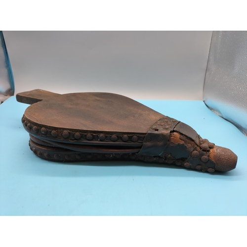 133 - Set of Wood and Leather Bellows. 40cm Long.