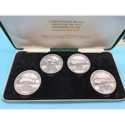 14 - Hallmarked Silver 925 Limited Edition Set of 4 Medals to Commemorate the 50th Anniversary of the Rai... 