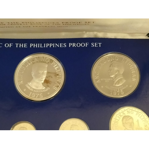 15 - Republic of the Philippines 1975 Proof Set which includes Fifty Piso Coin Minted in Sterling Silver.... 