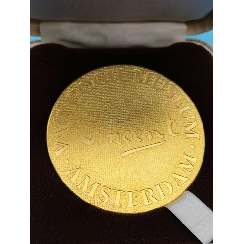 16 - Van Gogh Museum Gold Plated Medal/Coin.