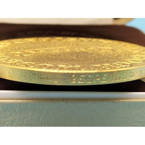 16 - Van Gogh Museum Gold Plated Medal/Coin.