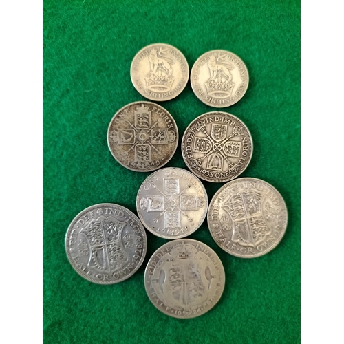 25A - Collection of Pre 1947 .500 Silver Coins. 86 Grams.