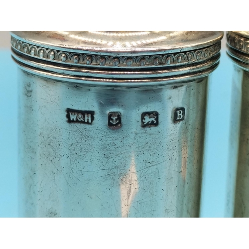 266 - 2 x Silver Hallmarked Pepperettes White and Hawkins? 1926-27.
