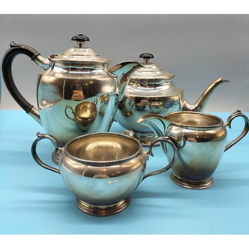 267 - Walker and Hall Silver PLate 4 Piece Tea Set.