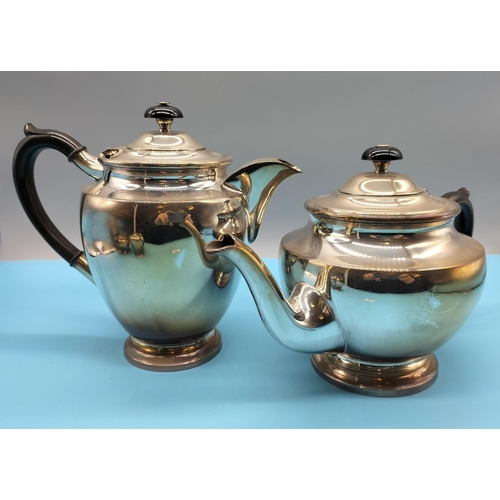 267 - Walker and Hall Silver PLate 4 Piece Tea Set.