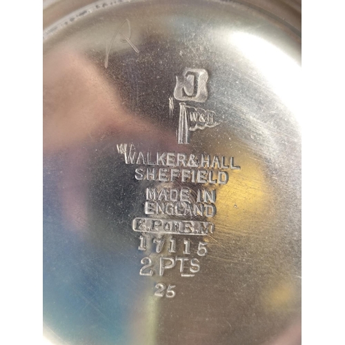 267 - Walker and Hall Silver PLate 4 Piece Tea Set.