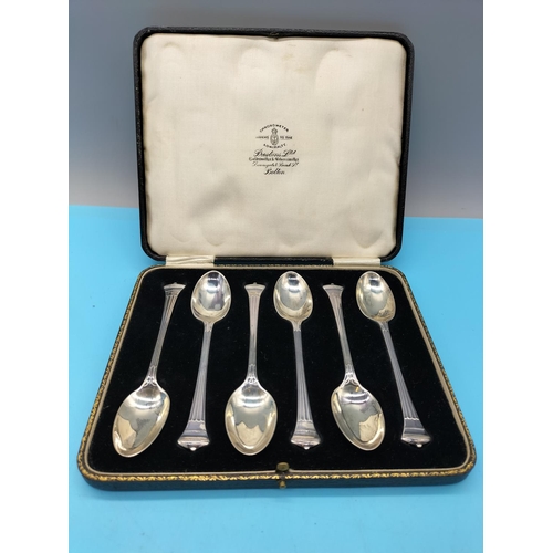 268 - Box of 6 Silver Hallmarked Spoons.