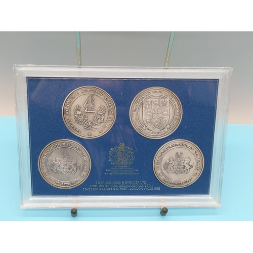 32 - Toye Kenning & Spencer Ltd 'The History of the Railways 1923-1930' Cased Silver 925 Medals by Toye K... 