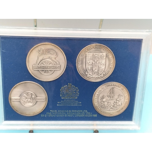 33 - Toye Kenning & Spencer 'The History of the Railways 1933-1960' Cased Silver 925 Medals by Toye Kenni... 