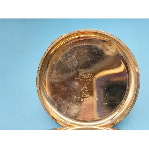 337 - Gold Plated Cyma Pocket Watch. Loose Second Finger. Ticks but requires Service.