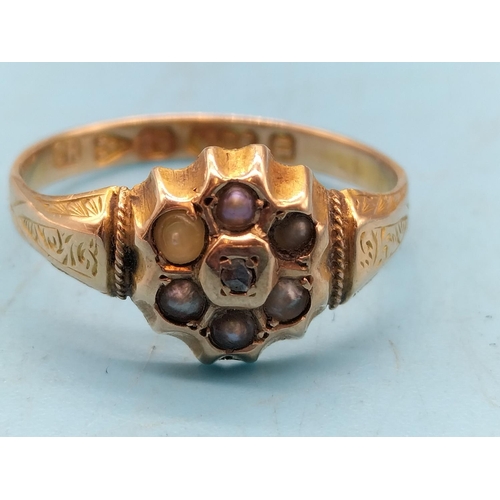 339 - 15ct Gold Ring. Size L. 1.2 Grams.