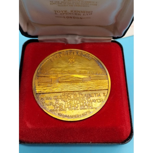 35 - Toye Kenning & Spencer 'London Bridge' Limited Edition Silver 925/Gilt Plate Medal with Certificate ... 