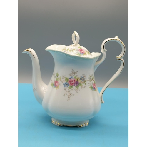350 - Royal Albert Coffee Pot in the 'Colleen' Pattern. Finial A/F