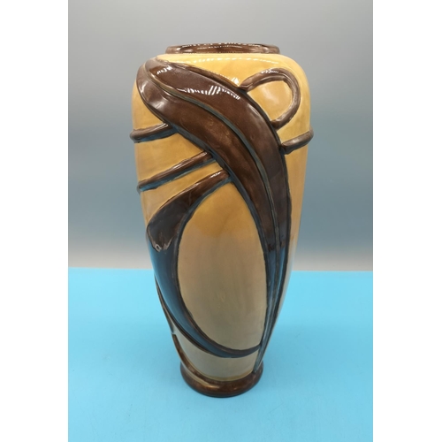 356 - Ceramic Art Deco Style 33cm Vase.