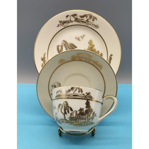357 - Noritake Trio with Gold Finish.