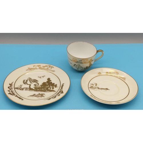 357 - Noritake Trio with Gold Finish.