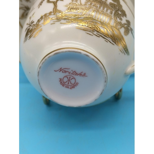 357 - Noritake Trio with Gold Finish.