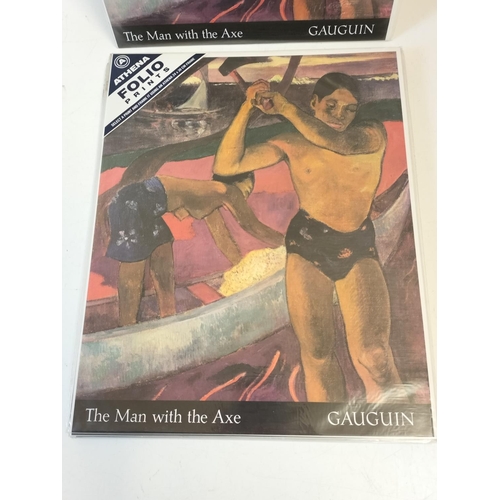 358 - 10 x Athena Folio Prints Gauguin 'Man with Axe'. 30cm x 24cm.