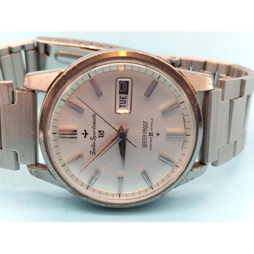 365 - Seiko Sportsmatic 5 Date and Time Watch. W/O.