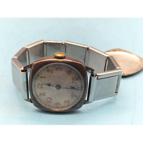 366 - Silver Cased Vintage Swiss Movement Watch. Back Requires Putting Back On.