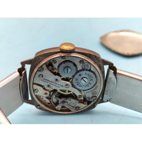 366 - Silver Cased Vintage Swiss Movement Watch. Back Requires Putting Back On.