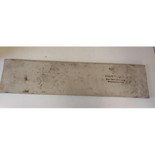 367 - 'Hope Street' Re-Claimed Ceramic Pottery Street Sign 66cm x 16cm. Few Nibbles. Removed from Streets ... 