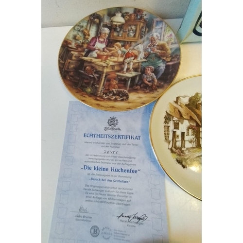 371 - Collection of Porcelain Collectors Plates. Largest having a Diameter of 26cm.