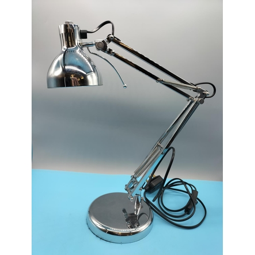 394 - Chrome Plated Angle Poise Lamp. All Proceeds From this Lot to the Ukraine Fund.