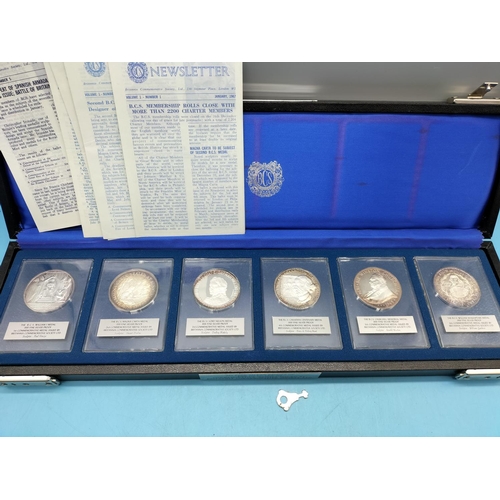 41 - B.C.S. Box Set of 6 Fine Silver .999 Proofs Issue 1-6 with Paperwork - William 1st, Magna Carta, Lor... 