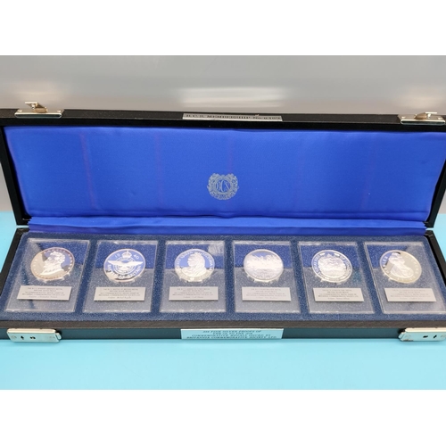 42 - B.C.S. Box Set of 6 Fine Silver .999 Proofs Issue 7-12 with Paperwork - Spanish Armada, Battle of Br... 