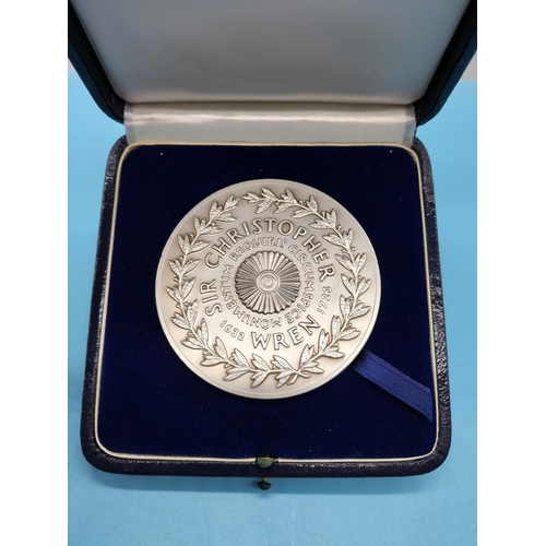 49 - John Pinches 'Sir Christopher Wren' 7oz Silver Medal.