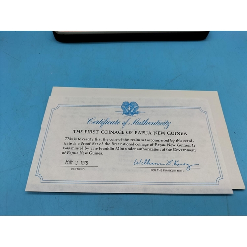 51 - 1975 Low Mintage The First Coinage of Papua New Guinea with Paperwork. K10 and K5 are Sterling Silve... 