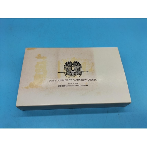 51 - 1975 Low Mintage The First Coinage of Papua New Guinea with Paperwork. K10 and K5 are Sterling Silve... 